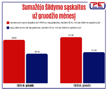 2024 m. gruodžio sąskaitos už šildymą vidutiniškai 5,5 proc. mažesnės nei prieš metus